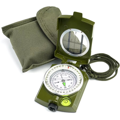 Hiking Compass - Waterproof Military Tactical Survival Compass with Hanging Rope and Bag for Exploring Maps Reading Navigation