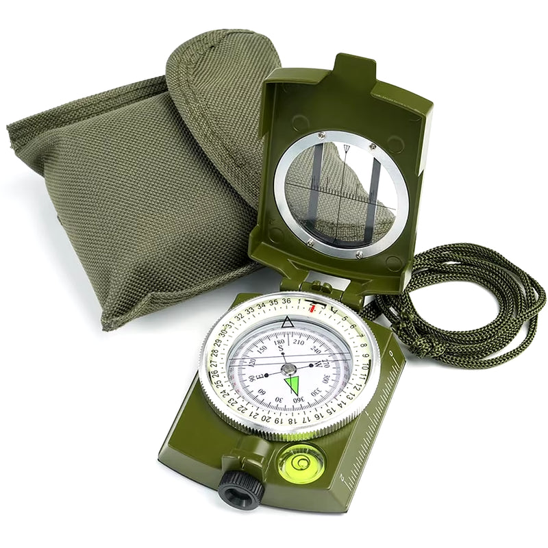 Load image into Gallery viewer, Hiking Compass - Waterproof Military Tactical Survival Compass with Hanging Rope and Bag for Exploring Maps Reading Navigation

