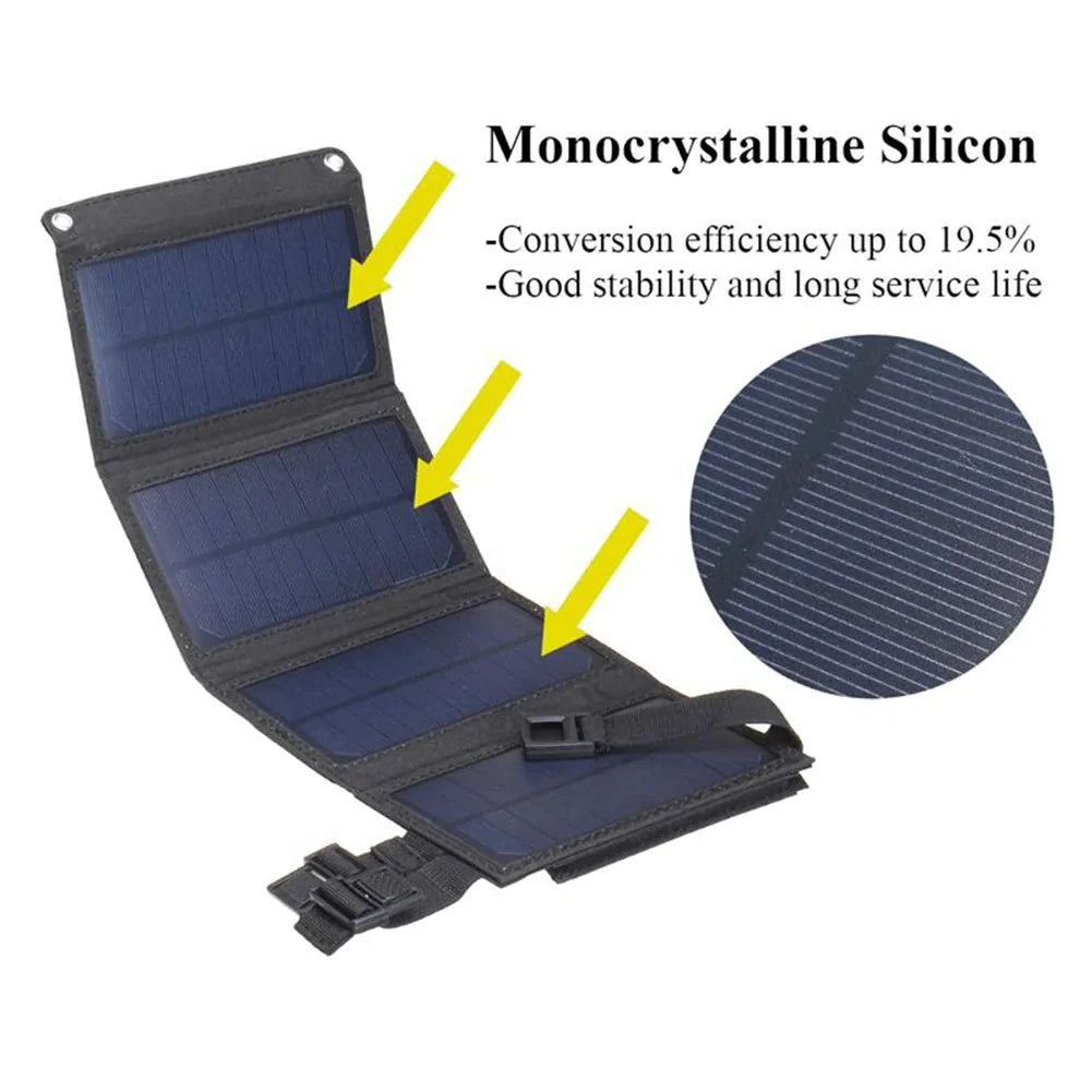 Waterproof Foldable Solar Panel – Portable Power for Any Adventure