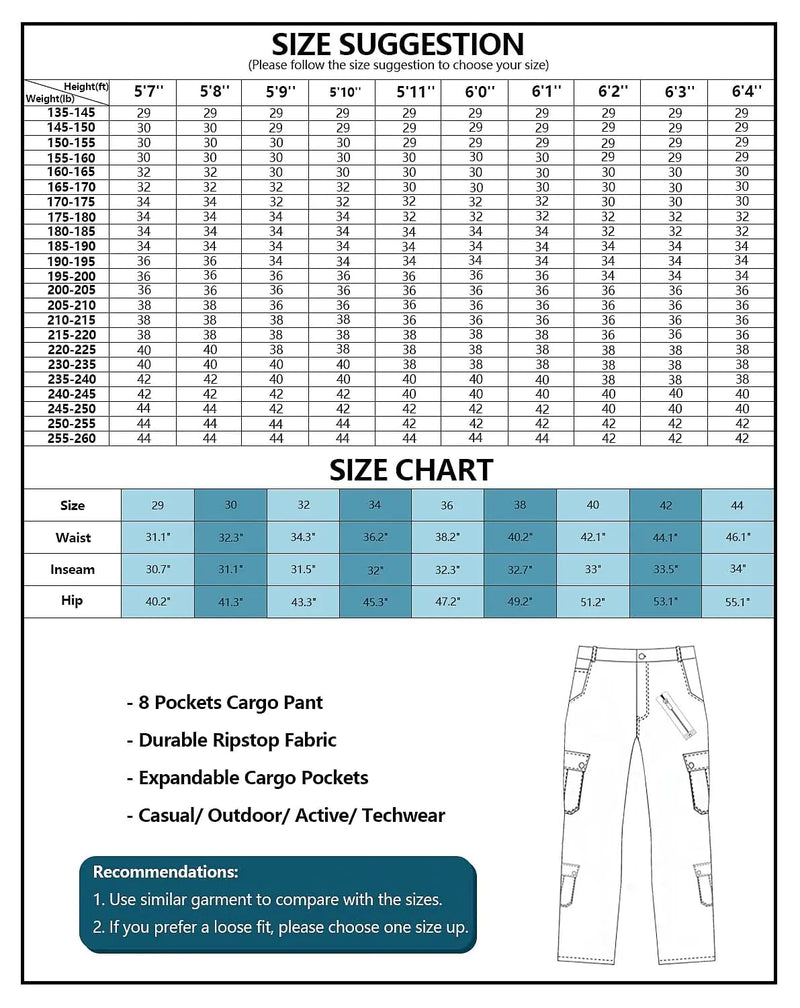 Load image into Gallery viewer, Oxridge Men's Cargo Pants - Military Camo Combat Work Pants with 8 Pockets, Gray
