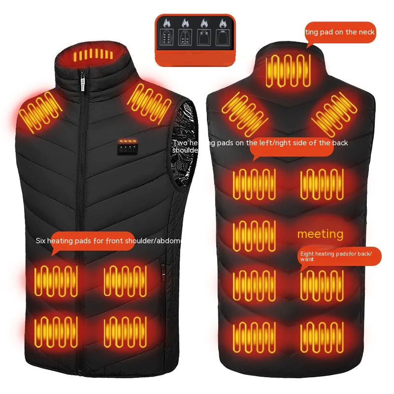 Load image into Gallery viewer, USB-Powered Self-Heating Vest for Outdoor Survival and Preparedness
