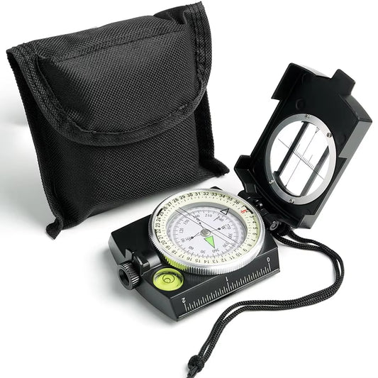 Hiking Compass - Waterproof Military Tactical Survival Compass with Hanging Rope and Bag for Exploring Maps Reading Navigation