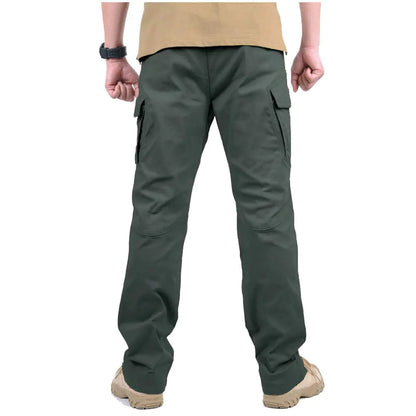 Oxridge Carwornic Men's Lightweight Tactical Hiking Pants - Cotton Outdoor Military Cargo Trousers, Army Green, 32W x 30L