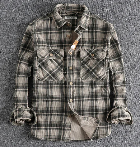 Oxridge Men's Stylish Plaid Coat – Versatile and Comfortable Outerwear for Everyday Wear