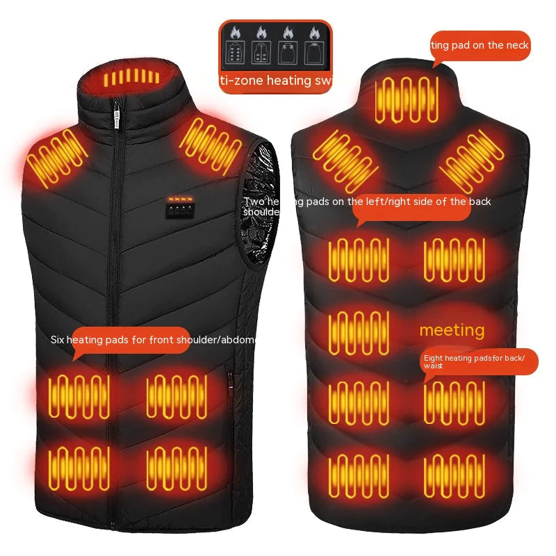 Load image into Gallery viewer, USB-Powered Self-Heating Vest for Outdoor Survival and Preparedness

