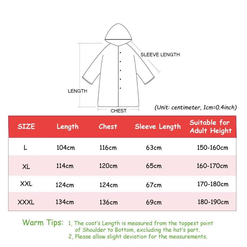 Waterproof Hooded Raincoat for Adults – Stylish Long Jacket for Hiking, Travel, Fishing