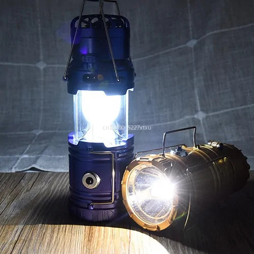 Load image into Gallery viewer, Oxridge 6-in-1 Portable Camping Solar Lantern with Fan – Light, Power &amp; Comfort in One
