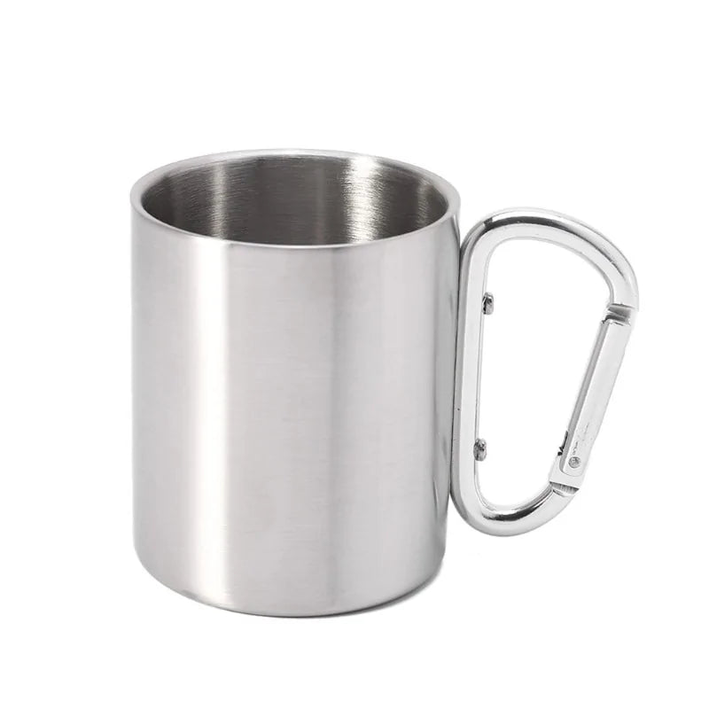 Load image into Gallery viewer, Stainless Steel Camping Cup with Carabiner Hook
