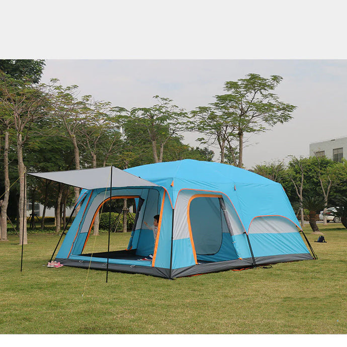 Oxridge Leisure Camping Tent - Two-Bedroom & One-Living Double-Layer Tent for 5-8 People