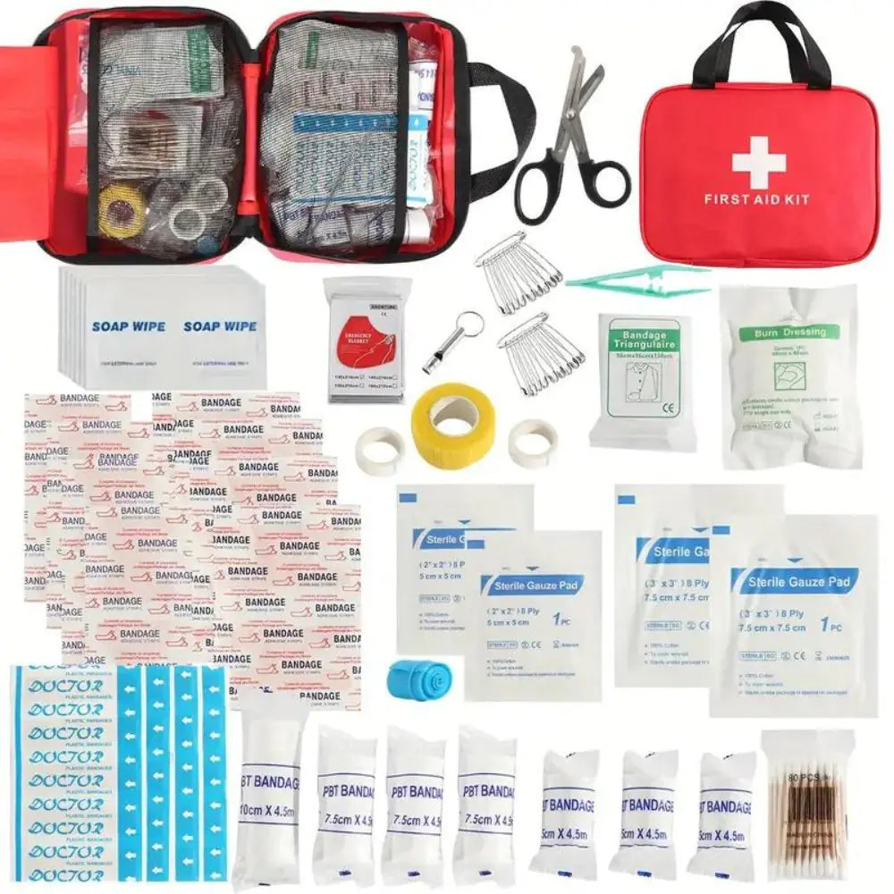 Oxridge 173pcs Large First Aid Kit – Complete Emergency Supplies for Outdoor Adventures