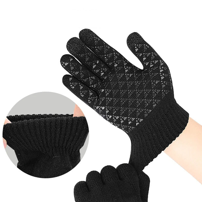 USB Rechargeable Heated Knitted Thermal Gloves