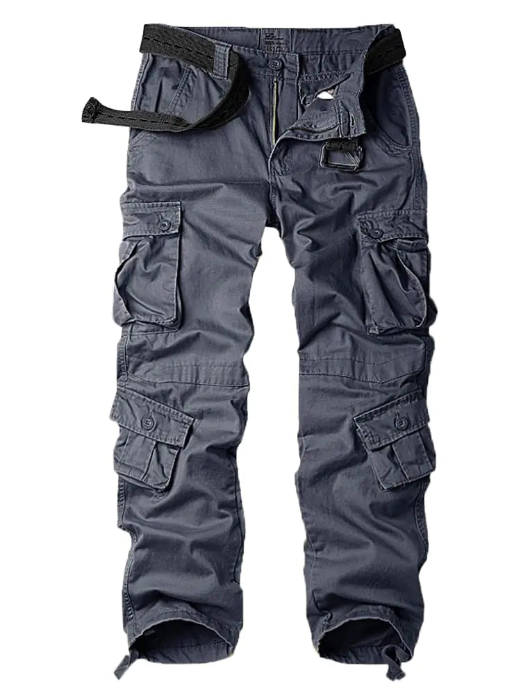 Load image into Gallery viewer, Oxridge Men's Cargo Pants - Military Camo Combat Work Pants with 8 Pockets, Gray
