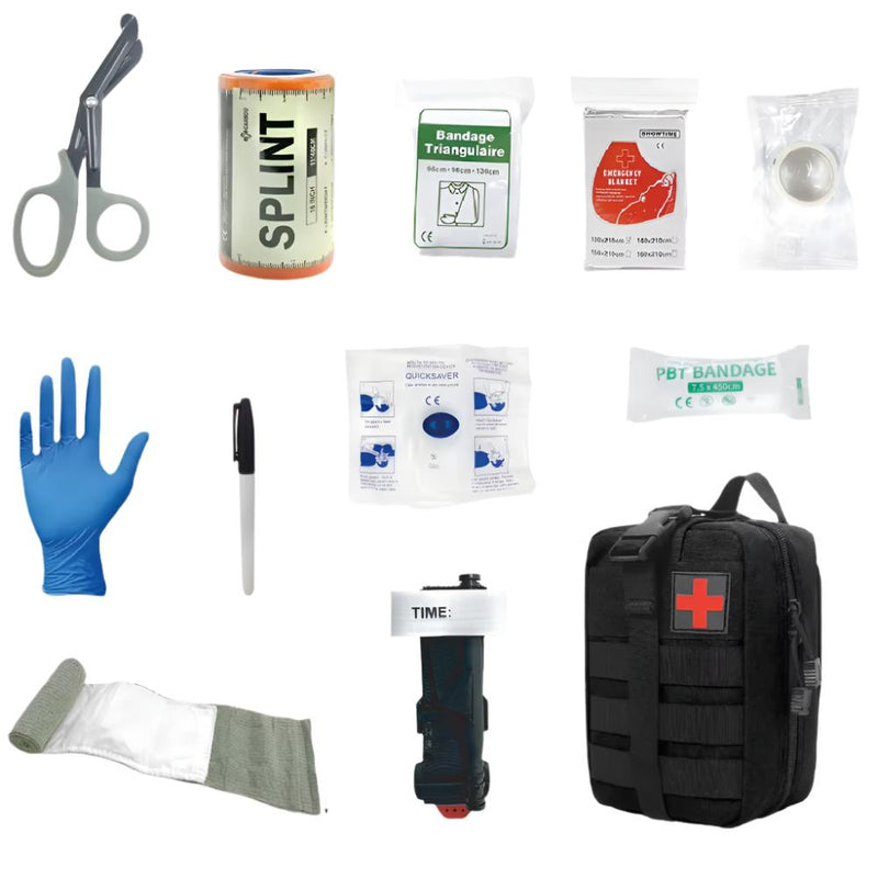 Load image into Gallery viewer, 16Pcs IFAK Tactical Molle Bag Survival First Aid Kit for Emergency Rescue Outdoor Camping Hiking Sports Portable
