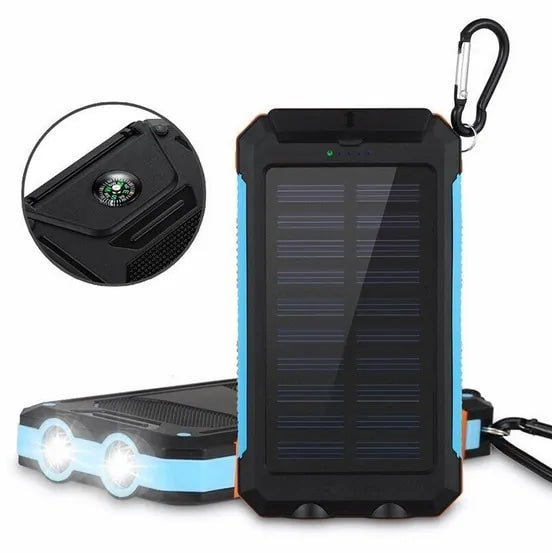 Waterproof Solar Power Bank 20000mAh - Portable Charging for Adventure