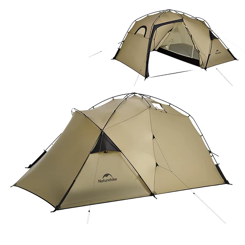 Valley 2-Person Camping Tent - 15D Ultralight Waterproof Backpacking and Hiking Tent with One Room and One Hall