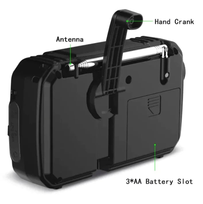 Portable Solar Crank Emergency Radio