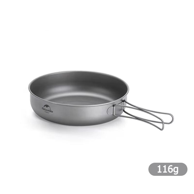 Load image into Gallery viewer, Titanium Camping Cookware Set - Foldable Pot, Frying Pan, Cup, and Utensils
