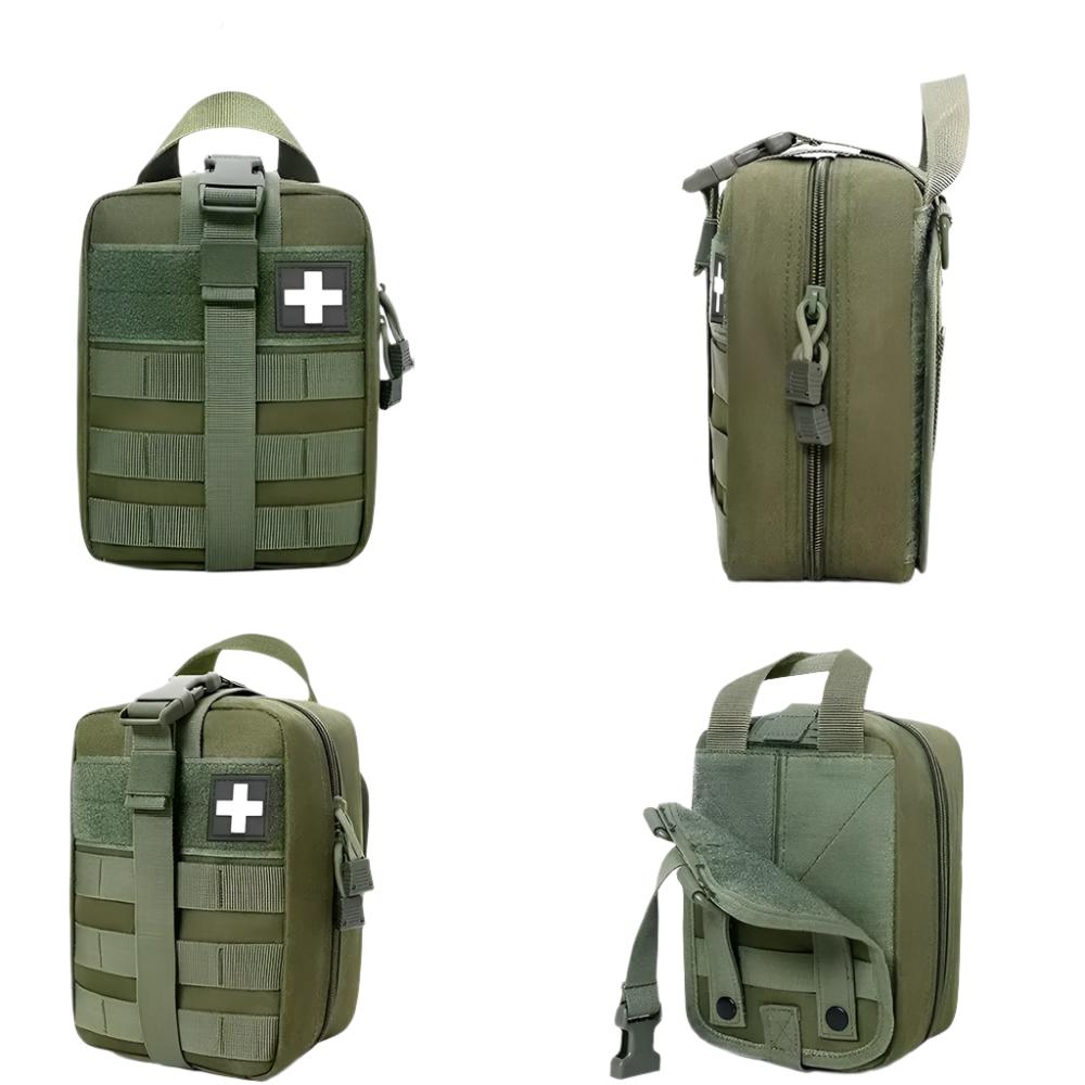 16Pcs IFAK Tactical Molle Bag Survival First Aid Kit for Emergency Rescue Outdoor Camping Hiking Sports Portable