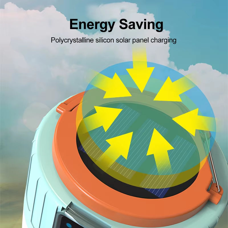 Load image into Gallery viewer, Waterproof Solar Rechargeable LED Camping Lantern - Portable Emergency Tent Light, Energy-Saving Bulb
