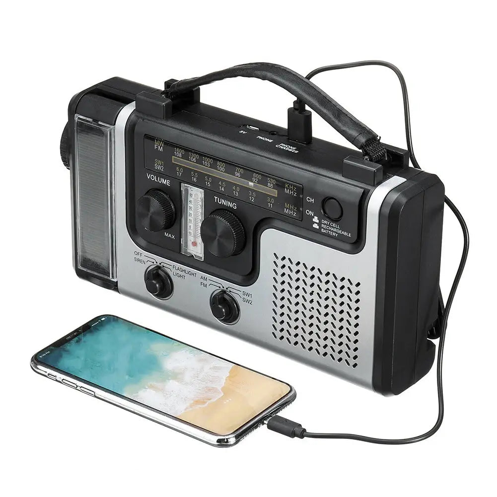 Oxridge Multi-Function Emergency Hand Crank Solar Radio