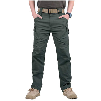 Oxridge Carwornic Men's Lightweight Tactical Hiking Pants - Cotton Outdoor Military Cargo Trousers, Army Green, 32W x 30L