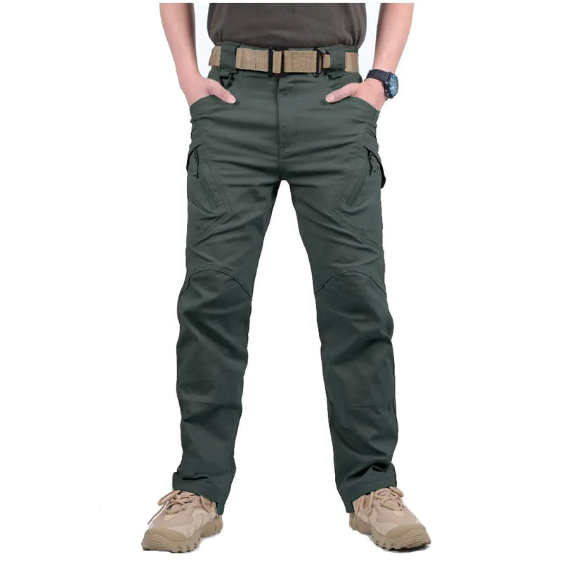 Load image into Gallery viewer, Oxridge Carwornic Men's Lightweight Tactical Hiking Pants - Cotton Outdoor Military Cargo Trousers, Army Green, 32W x 30L
