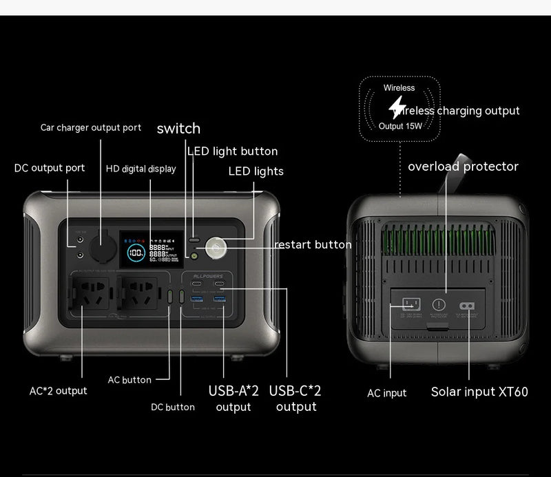 Load image into Gallery viewer, Oxridge R600 Portable Power Station with Solar Option
