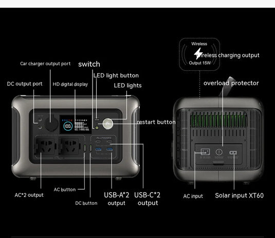 Oxridge R600 Portable Power Station with Solar Option