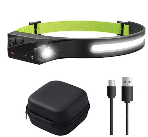Load image into Gallery viewer, Rechargeable Induction LED Headlamp – Hands-Free, Bright, and Comfortable Lighting for Any
