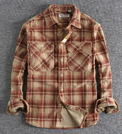 Oxridge Men's Stylish Plaid Coat – Versatile and Comfortable Outerwear for Everyday Wear