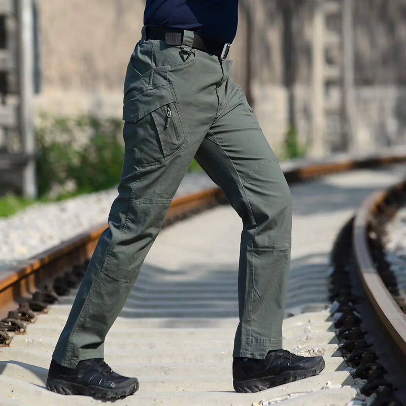 Load image into Gallery viewer, Oxridge Carwornic Men's Lightweight Tactical Hiking Pants - Cotton Outdoor Military Cargo Trousers, Army Green, 32W x 30L
