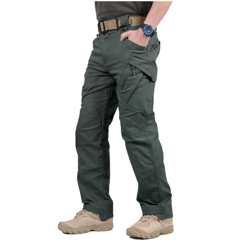 Load image into Gallery viewer, Oxridge Carwornic Men's Lightweight Tactical Hiking Pants - Cotton Outdoor Military Cargo Trousers, Army Green, 32W x 30L
